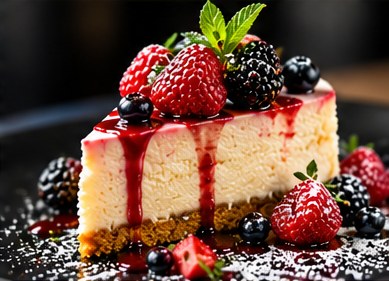 Berry cheesecake dessert